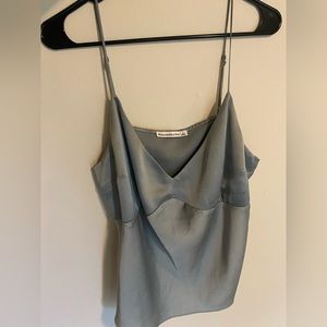 Abercrombie & Fitch V-Neck Satin Green Camisole